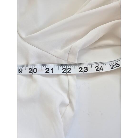 Karen Kane Tunic Top Size L Ivory Off White Bell Sleeve Made in USA Career Flowy - Picture 6 of 8
